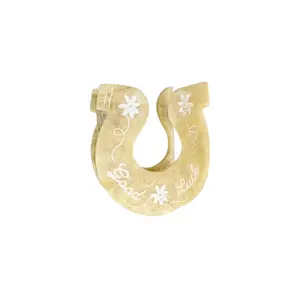 Solar Eclipse Hand-painted Good Luck Horseshoe Claw Hair Clip