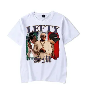 Lefty Sm Merch T-Shirt Streetwear Tshirt Shirt Short Sleeve, Mexican Rapper Lefty SM T-Shirt, ANDRÓMEDA album shirt, music tour 2024 shirt