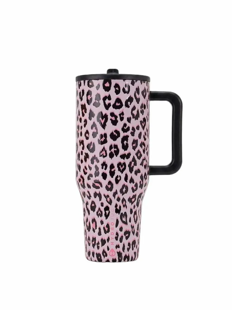 PINK x HydroJug 40oz Traveler Water Bottle Leopard Print Limited Edition, 40 Oz Traveler , Leak-Proof Insulated Tumbler with Flip Straw & Cup Holder Fit Flasks Lid Drinkware Leakproof Tumbler