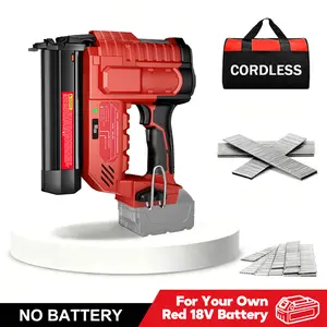 Heavy Duty Cordless 18GA Brad Nailer & Stapler Nailgun, Power Tools Hardware Kit for Milwaukee M18 Battery, Portable Electric Nail Gun with Tool-Free Jam Release, for Woodworking Trim Molding, Bare Tool
