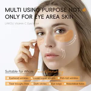 Vitamin Eye Mask 10g/pair, Adds Vitamin C, Brightens Under-Eyes, Reduces Dark Circles, Hydrates and De-Puffs, Relieves Fatigue, Portable Travel Pack，Infused Eye Patches for Brightening