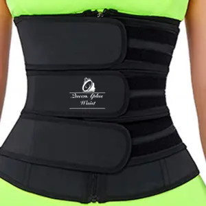 Queen Plus Waist 3 Straps Waist Trainer - Black Body Shaping Belt for Your Waist Area