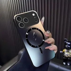 Luxury Ombre Gradient MagSafe Case – Futuristic Metallic Glossy Magnetic Cover for iPhone 17 Pro — 975