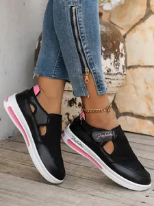 Women's New Comfortable Breathable Walking Shoes, Mid-Aged Comfort Shoes, One-Click Running Shoes, All Seasons Round Toe Mesh Gym Sneakers