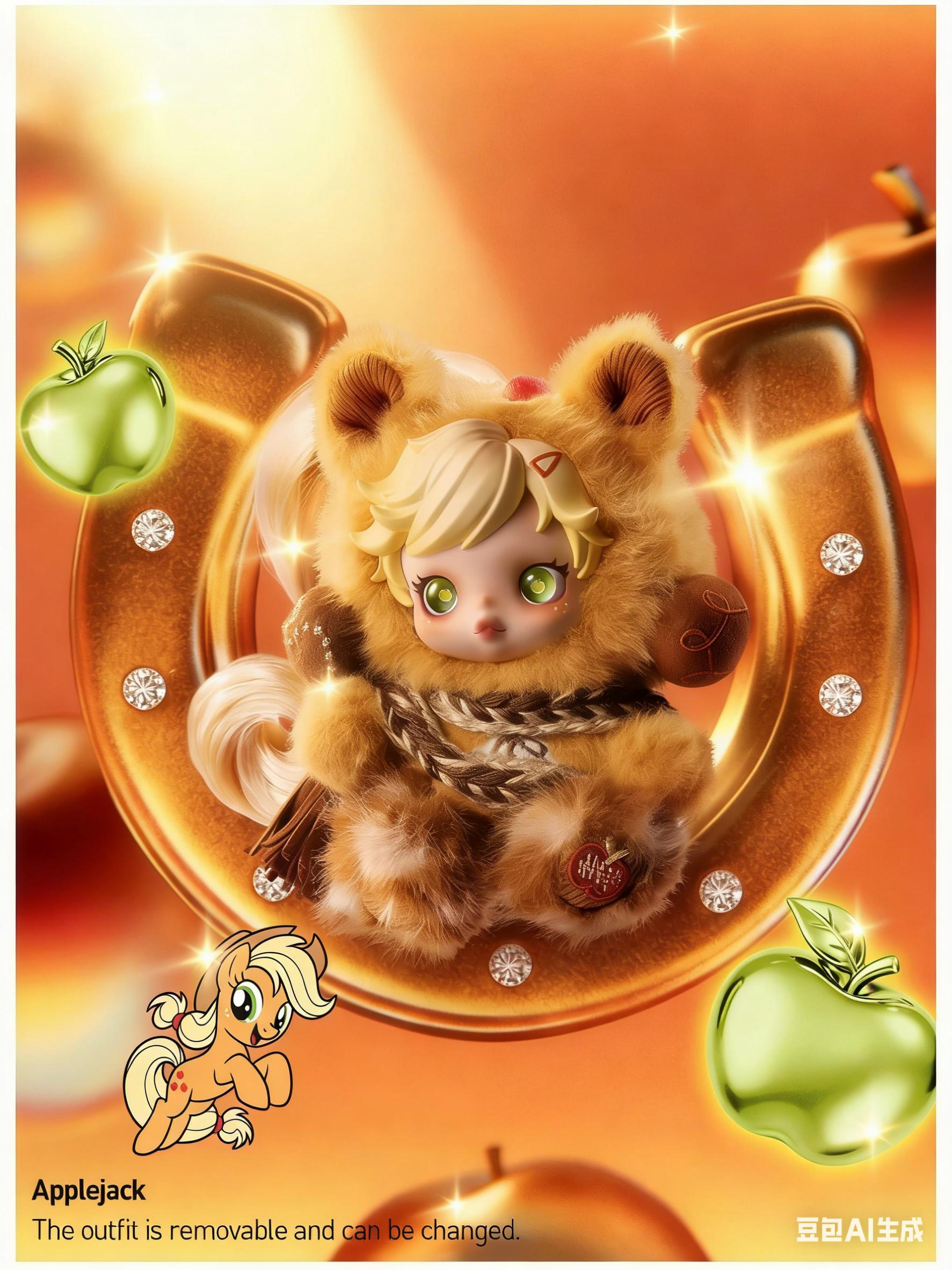 (Iris0414) POP MART SKULLPANDA x My Little Pony Series PlushDoll Pendant