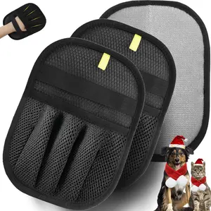 2-Pack Pet Hair Removal Gloves – 5-Finger Electrostatic Fur Removers for Cats & Dogs, Reusable & Washable Grooming Gloves for Carpet, Couch, Clothing & Car Seats