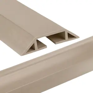 Floor  Cover Extension Cord Cover Protector Outdoor Heavy Duty Cord Protector Hider Soft Organize and Protect Wire  Floor for  Office or Outdoor Settings(Beige,10 ft)