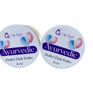 City Qurls Ayurvedic Hair Balm - Butter Infused with Bhringraj, Brahmi, Amla & Aloe Vera for Nourishing Herbal Blend oil treatment repair damage