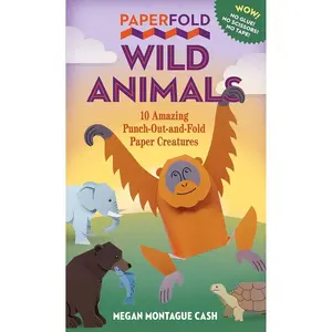 Paperfold Wild Animals: 10 Amazing Punch-Out-and-Fold Paper Creatures (Paperfold, 1) Paperback – May 2, 2023