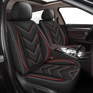 Full Set Universal Car Seat Covers - Waterproof PU Leather Auto Seat Protectors,Fit For Nissan /Honda /Civic /CRV /Hrv /Kia/Sorento/Toyota /Corolla /4Runner /Camry /Hyundai /Mazda | 2/5 Seats All-Season Car Interior Accessories