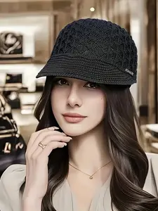 Women's Breathable Mesh Beret Hat, Cute Elegant Unique Design Duckbill Cap, Suitable for All Four Seasons, Stylish Accessory