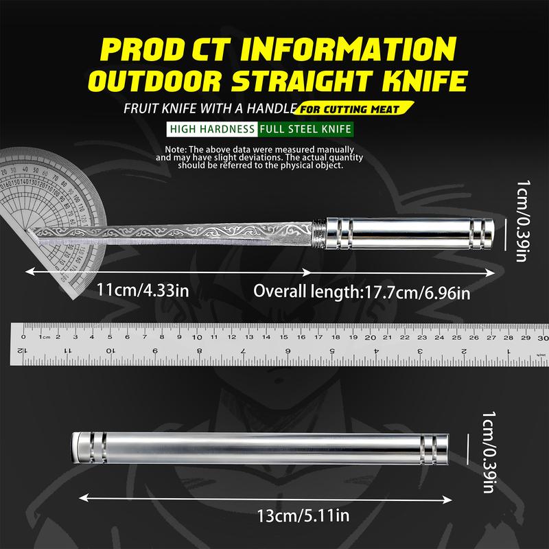 【High Hardness Outdoor Straight Knife】Pen-Shape Portable Full Steel Blade  Sharp & Smooth Cutting! Perfect for Camping/Daily Use #OutdoorTool #EDCKnife