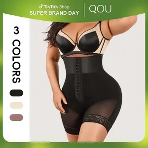 QOU BBL High Waist Girdle Shorts for Tummy Control & Butt Lift Women's Shapewear Must-Have Compression Spandex Basic Chic Elegant Minimalist Hip Enhancer Womenswear