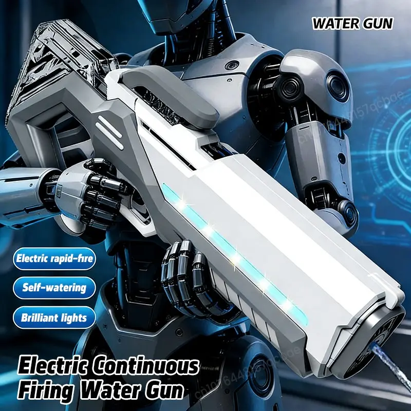 Pulse Electric Continuous Water Gun Toy Automatic Water Suction Powerful Water Spray Children's Toy Water Gun Summer Gift