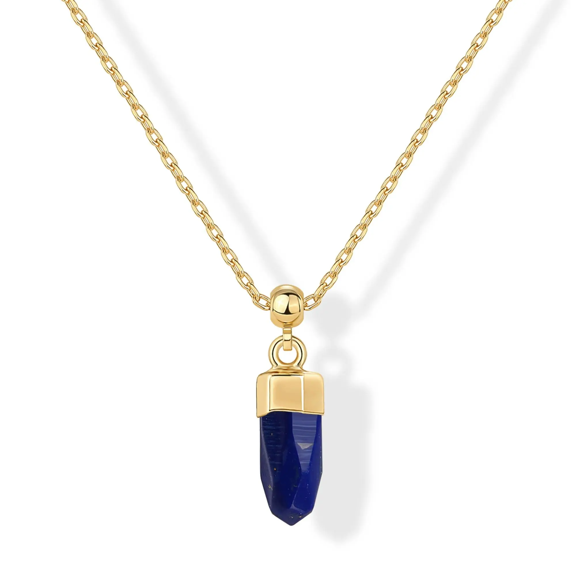 Sodalite Crystal - Yellow Gold