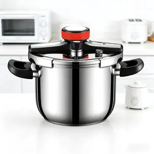 6L Explosion-Proof High Pressure Cooker, Gas Stove Induction Cooktop Universal, Large Capacity Stainless Steel Thick Pot, Outdoor Camping Cookware