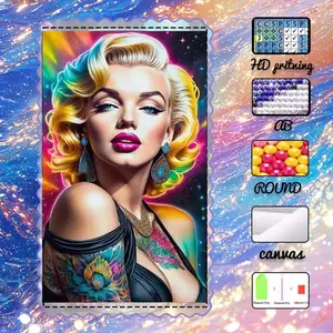DIY 5D Flocked Diamond Painting Kit, AB Rhinestones, Fairy Dust, Crystal Rhinestones, Women, Colorful, Floral Pattern, Diamond Embroidery, Special Craft Diamond Art Set, Wall Decoration, Gift for Family, Lover, Friends, Handicraft