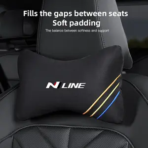 Car Headrest Neck Support Seat Lumbar Cushion Neck Pillow For Hyundai HB20 KONA i20 i10 IONIQ Elantra Palisade Sonata Grandeur SantaFe Tucson Inster Bayon NEXO i30 Creta iMax Casper Veloster Accent Venue Aslan i40 ix20 Equus Avante