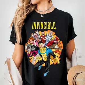 Invincible Comic T-Shirt Hoodie Sweatshirt, Invincible MCU Animated Series T-Shirt, Superhero Punch Comic Design, Gift for Invincible Fan