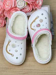 Women's Winter Comfortable Fleece Lined Shoes, Thick Sole Warm Outdoor Footwear, Casual Fashion Garden Slippers, Soft Cushioned Slippers, Ideal Gift for Fall & Winter