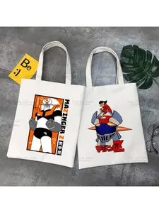 Mazinger Z Robot Anime Movie Vaporwave Shopping Bag Tote Handbag Eco Shopper Recycle Bag Bag Reusable Tote