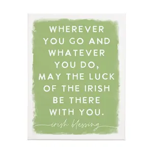 Sincere Surroundings 17" Wherever You Go GreenWrapped Canvas