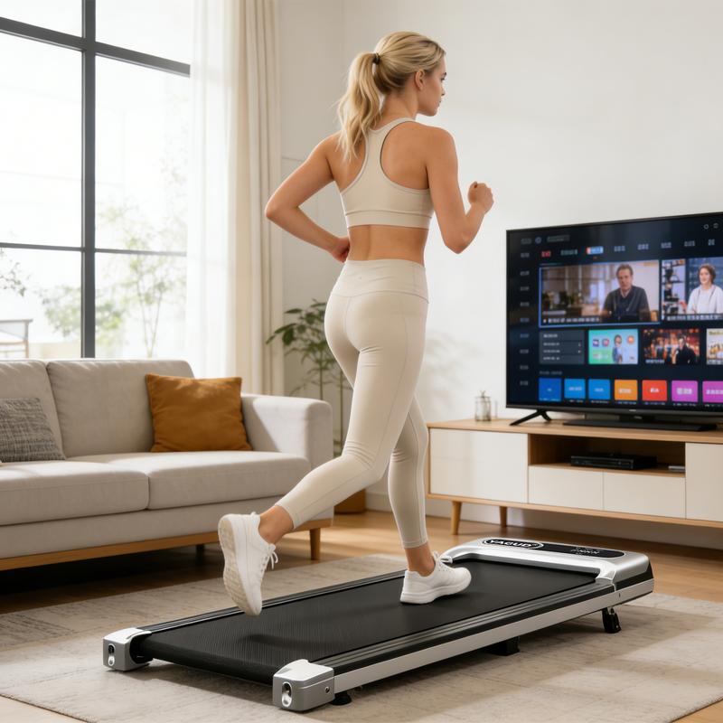 YAGUD Walking Pad with Remote Control, LED Display,  2 in 1 Under Desk Treadmill for Small Spaces,Portable for Home/Office