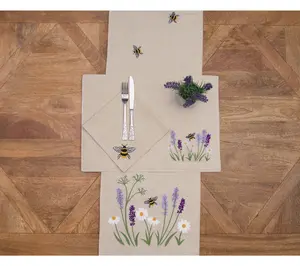 Lavender & Bee Garden Runner by Valerie