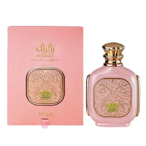 Zimaya Zukhruf Pink Eau De Parfum Spray - Women's Fragrance with Tangerine Lift, Tropical Twist, Warm Vanilla Base - 3.4 Oz/100ml Single Item