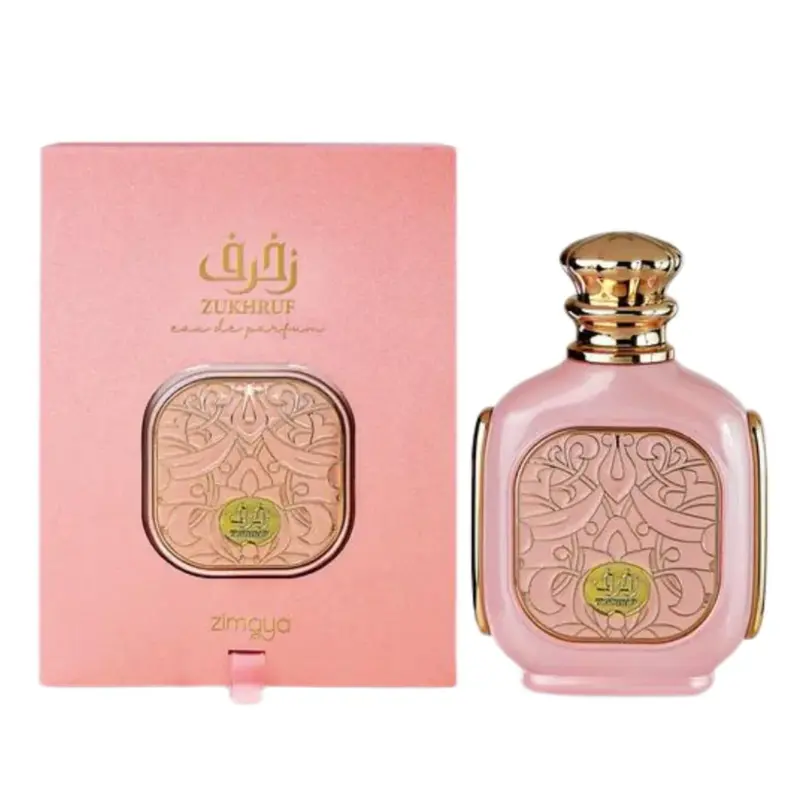 Zimaya Zukhruf Pink Eau De Parfum Spray - Women's Fragrance with Tangerine Lift, Tropical Twist, Warm Vanilla Base - 3.4 Oz/100ml Single Item