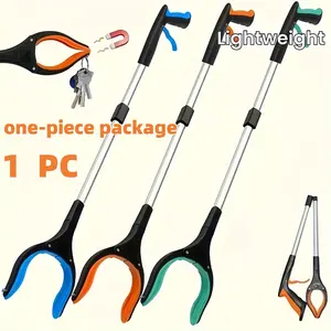 Foldable Long Reach Grabber Tool, Rotating Claw Magnetic Pick Up Stick, Lightweight Mobility Aid Reacher Tool for Home Outdoor Daily Use