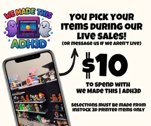 $10 We Made This ADHD Box of 3D Printed Items Customize During Live Sale Modern Selections Must Be Made From Instock Items Only