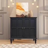 Black two-door cabinet