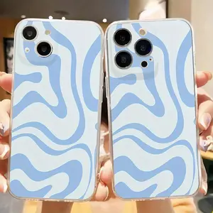 Blue and white rhyme magic figure phone case B538 for iPhone 16/15/14/13/12/11/Plus/Pro/Pro Max Series - Shockproof Case, Stylish Design