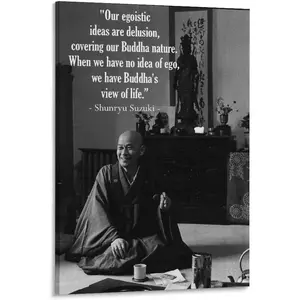 Shunryu Suzuki Zen Buddhism Quotes Poster (1) Canvas Print Wall Art Decoration Living Room Office Bedroom Aesthetic 20x30inch(50x75cm) Frame-style