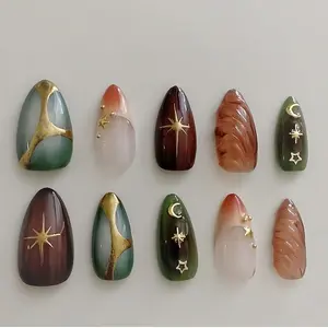 Colorful graffiti hand painted nail/ custom press on nails/ hand made Press on Nails/Faux Acrylic Nails/ Gel Nails/Press on Nails