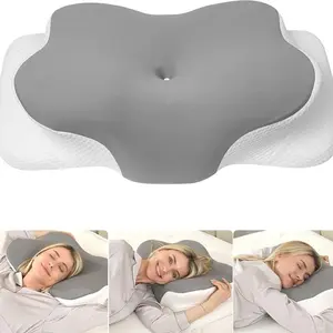 Memory Foam Pillow, Comfortable Pillow, Supportive Neck pillow, Ergonomic side sleeper pillow (grey