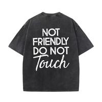 washed T-shirt-black