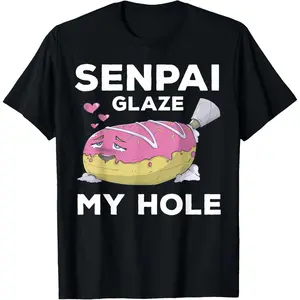 Otaku Ahegao Donut Pun Senpai Ecchi Etchi  Funny Lewd T-Shirt