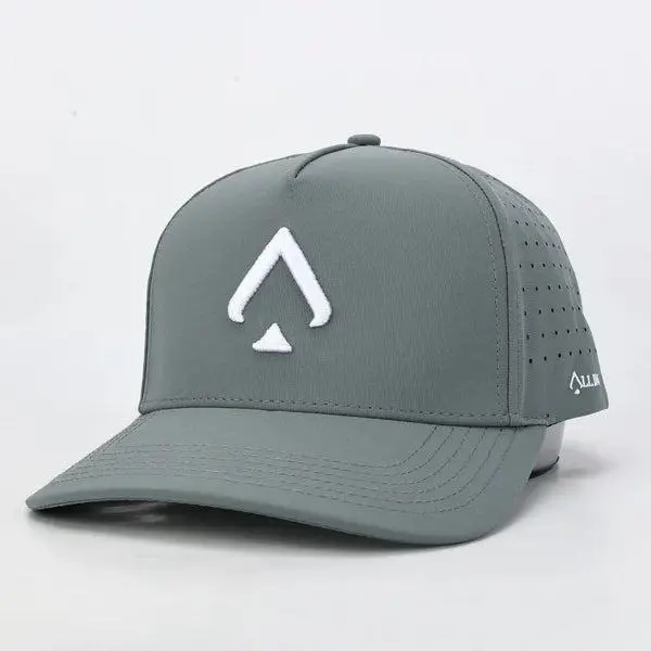 Unisex Fitted Athletic Gym Cap - Bloom Gray Unisex Clothes Accessory, Lightweight Fabric, Stretch Fit, All in Lid, Basic Minimalist Performance Hat for High-Intensity Activity, Daily Use