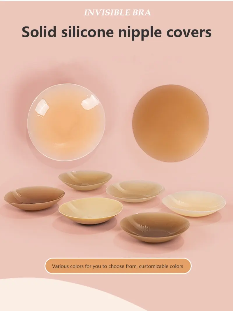 LikeMyChoice Seamless Matte Silicone Nipple Covers Ultra-Thin Invisible  Pasties for Backless Dresses Reusable No-Show Breast Petals for Bra-Free  Comfort & Summer Fashion
