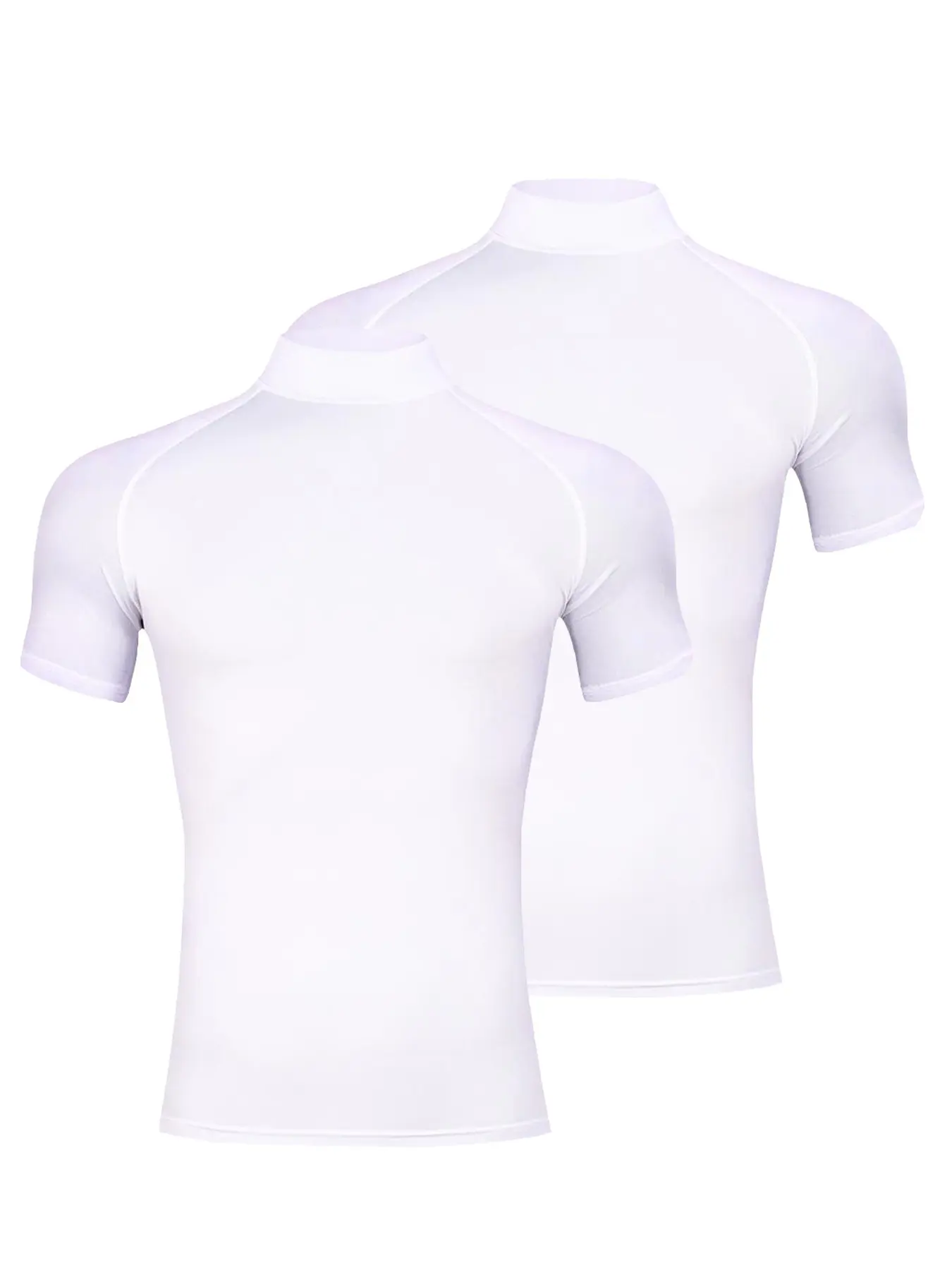 ウェア Bristol MOCKNECK TRAINING TOP 2 Pack Men's Mock Turtleneck Compression Shirts Short Sleeve