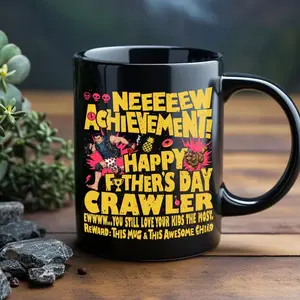 Dungeon Crawler Coffee Mug, Father's Day Achievement Dad Gift, Sci-Fi Fan Merch