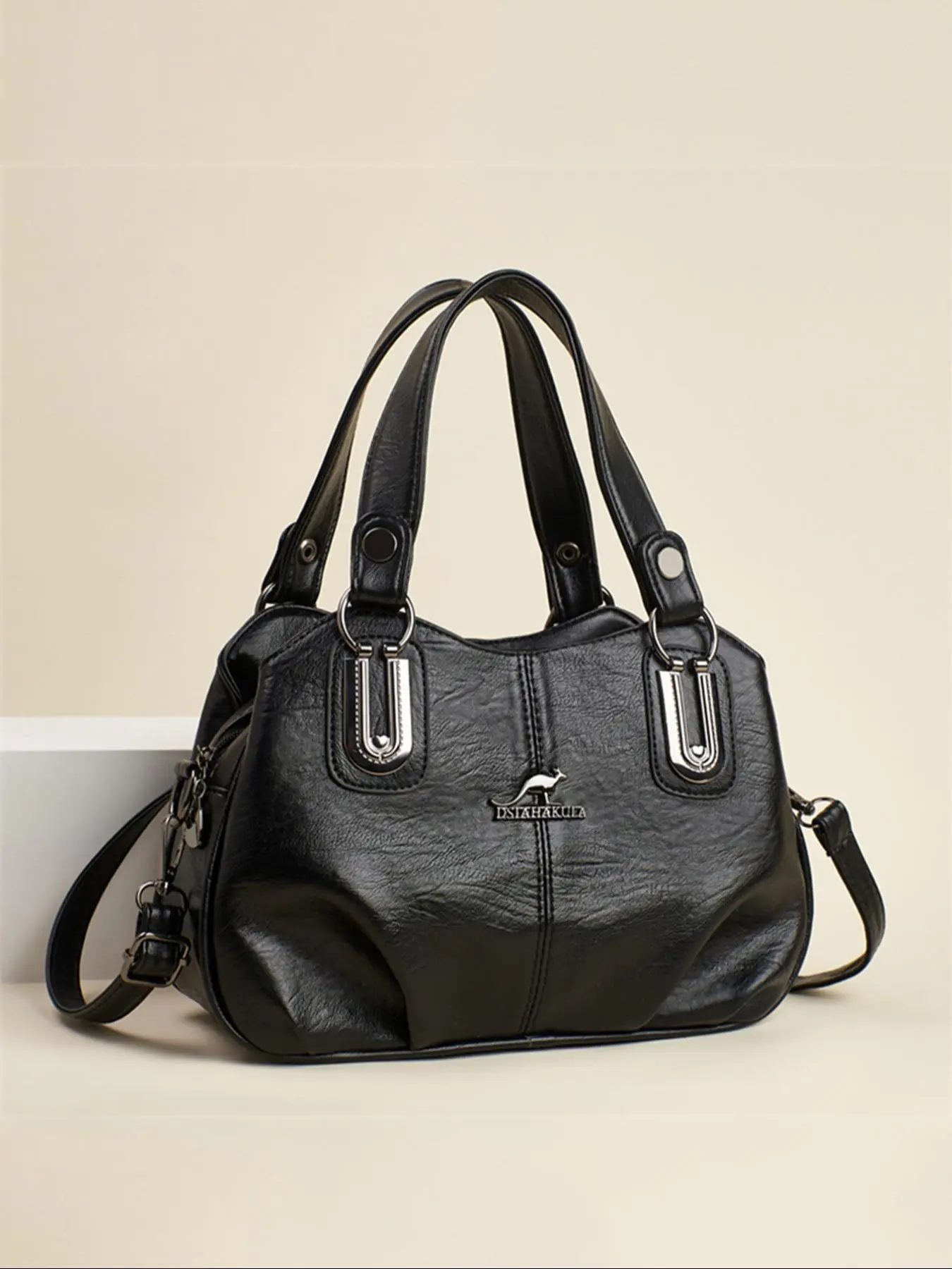 Women's Solid Color Shoulder Bag, Fashionable PU Leather Crossbody Bag for Daily Used, Casual Trendy Versatile High-quality Daily Commuting Bag, Classic Flap Crossbody, Casual Trendy Purses, Fashion Crossbody Handbag