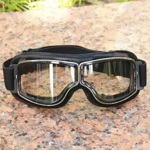Retro Motorcycle Goggles Glasses Vintage Moto Classic Goggles for Harley Steampunk ATV Bike Helmet Glasses