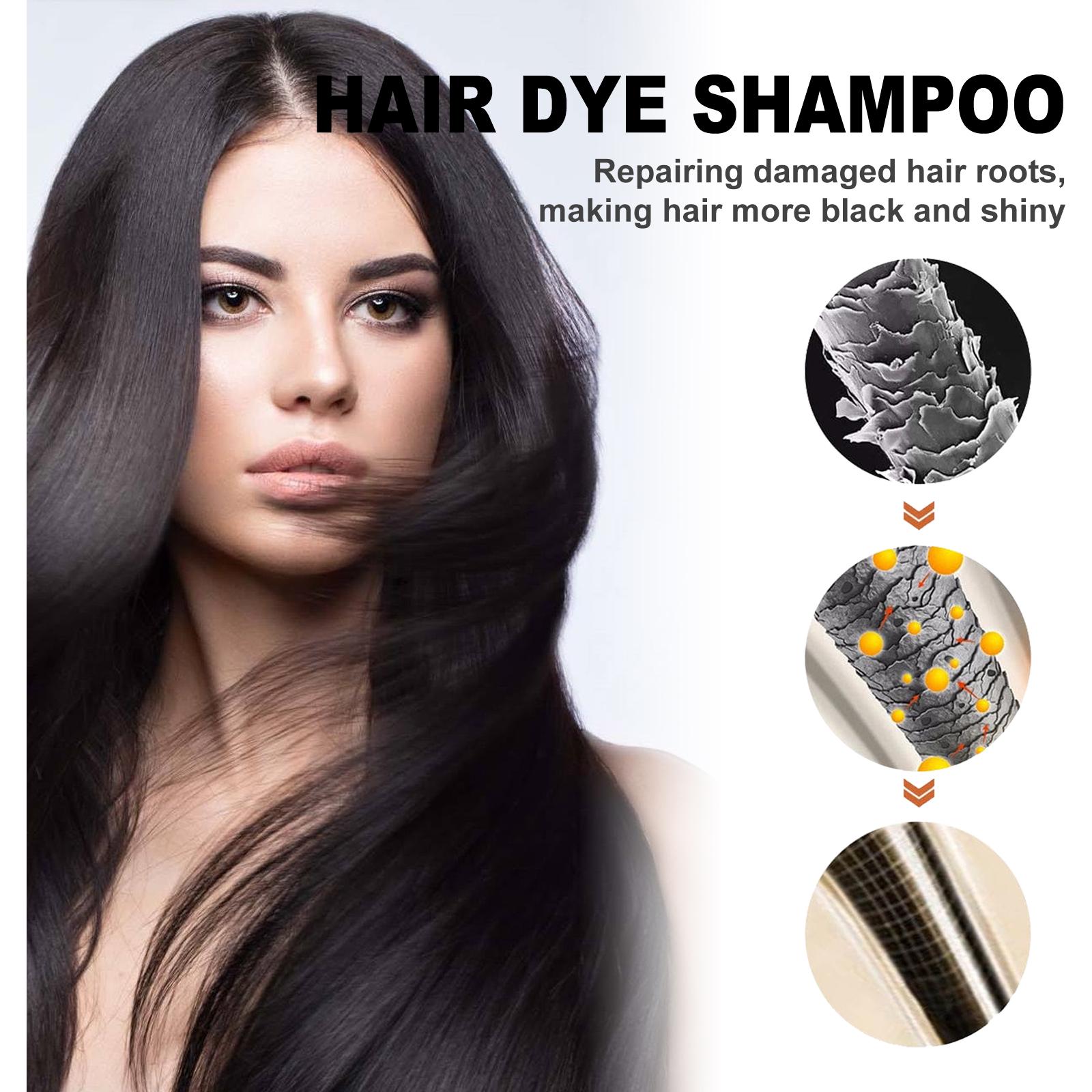 500ml He Shou Wu Plant Extracts Black Color Liquid Shampoo - Gentle Cleansing, Nourishing, Repairing, Smoothing Haircare Product for Coarse Hair, Suitable for All Hair Types