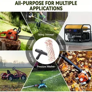 3pcs 10ft X 9/64" Pull Cord Rope with Handle, Premium Starter Rope, High Tensile Strength, Universal for Lawn Mower, Generator, Chainsaw