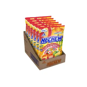 Getaway Mix Candy, Pack of 6 Bags, 3oz each - Mango Chamoy, Mai Tai, Yuzu Lime - Unique Fun Soft & Chewy Taffy Candy - Immensely Juicy Fruit Flavors - Individually Wrapped for Sharing