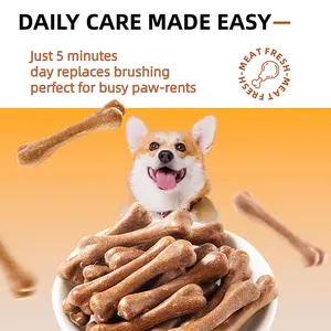 Dental Chews for Dogs, 35-40Counts, Vet-Recommended Mint-Flavored Treats for Medium Dogs 25-50 lbs, Bones Clean Teeth, Fight Bad Breath, and Removes Plaque and Tartar