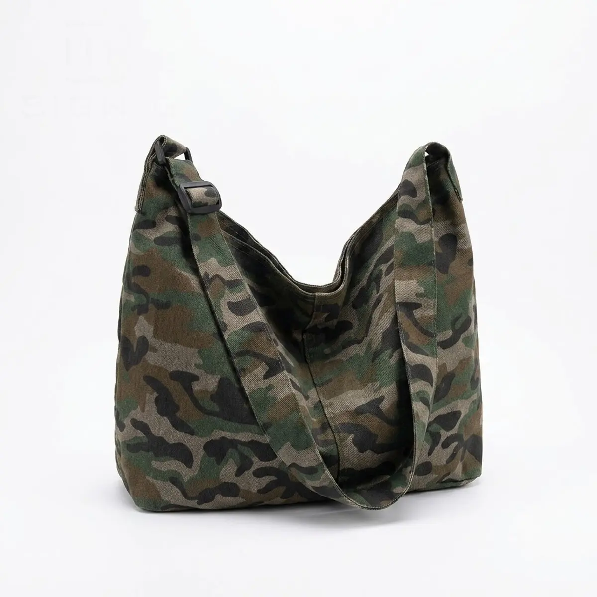 Unisex Sturdy Durable Camouflage Canvas Large Fitness Gym Bag - Sports Shoulder Bag, Vintage Leopard Print, Sporty Chic, All Seasons, for Commuting, Shopping, Gym Workout Bag, Adjustable